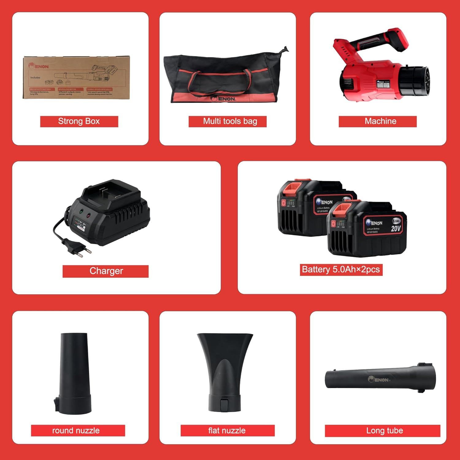 ENON Cordless Air Blower, 20V Multipurpose Portable Long Leaf Blower, Brushless, 5.AH Powerful Batteries, Handheld with Variable Speed for Gardening Works, Car Cleaning, Dust Cleaning (XE-BL6503) ENON Cordless Air Blower, 20V Multipurpose Portable Long Leaf Blower, Brushless, 5.AH Powerful Batteries, Handheld with Variable Speed for Gardening Works, Car Cleaning, Dust Cleaning (XE-BL6503)